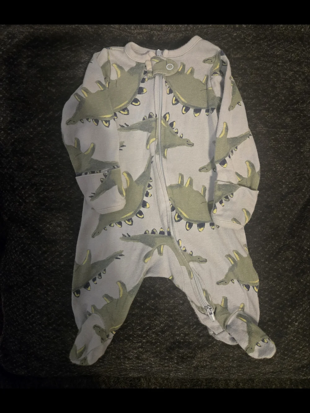 3-Piece Baby Footed Sleepers - Dinosaurs, Dalmatians, Lions - Blue, Gray, Cream